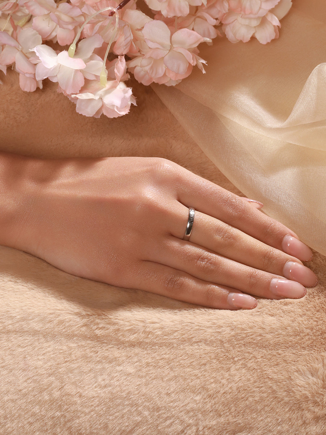 925 Sterling Silver Rhodium Plated  Dailywear Adjustable Band Finger Rings